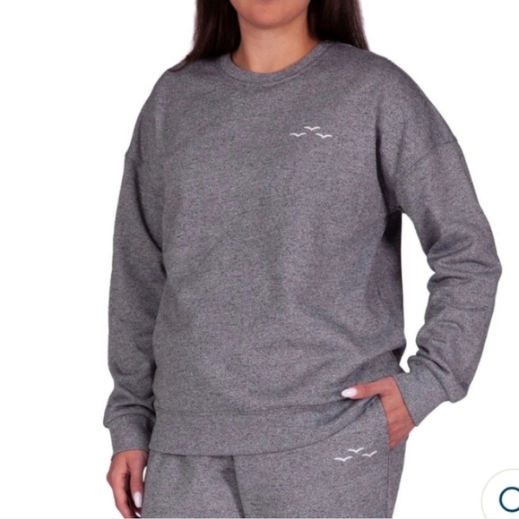 Lazy Pants Grey Mix Sweatshirt Women's XS Cozy Pullover Fleece NWT - Picture 12 of 13